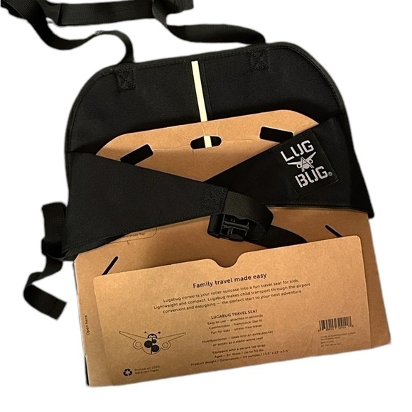 Lugabug Ride-On Suitcase Accessory for Kids Child Carrier Luggage in Black/Grey - Picture 8 of 12